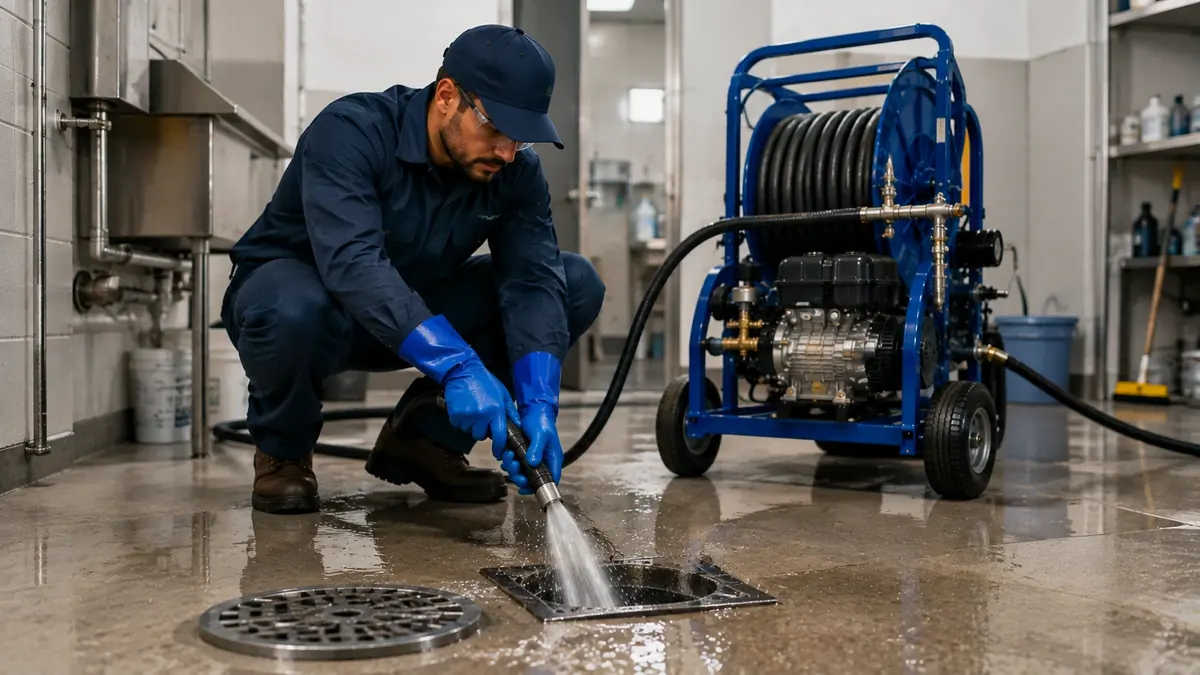 Floor Drain Hydro Jet Cleaning in San Leandro